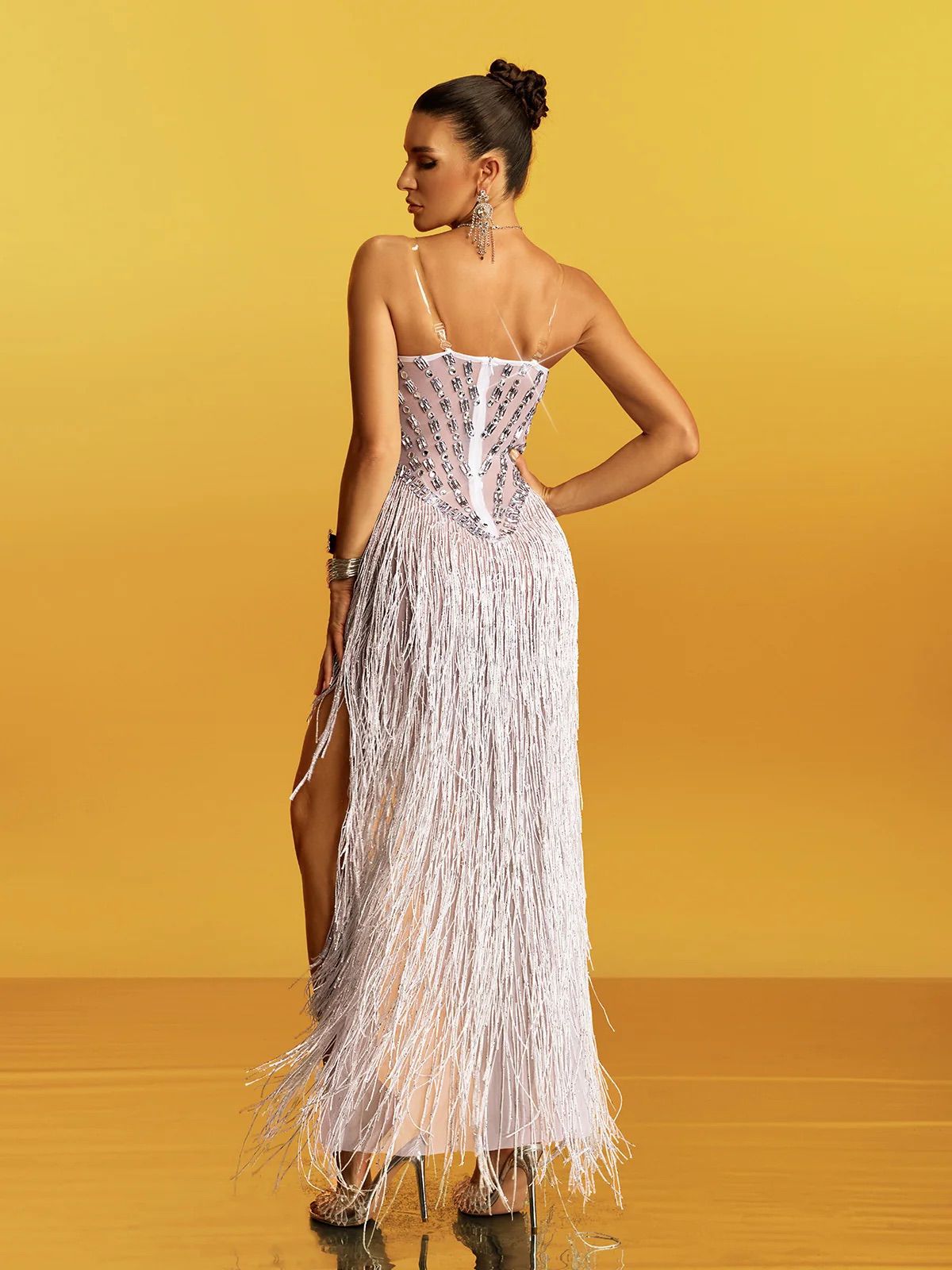 Rochie sexy cu franjuri - imagine 4