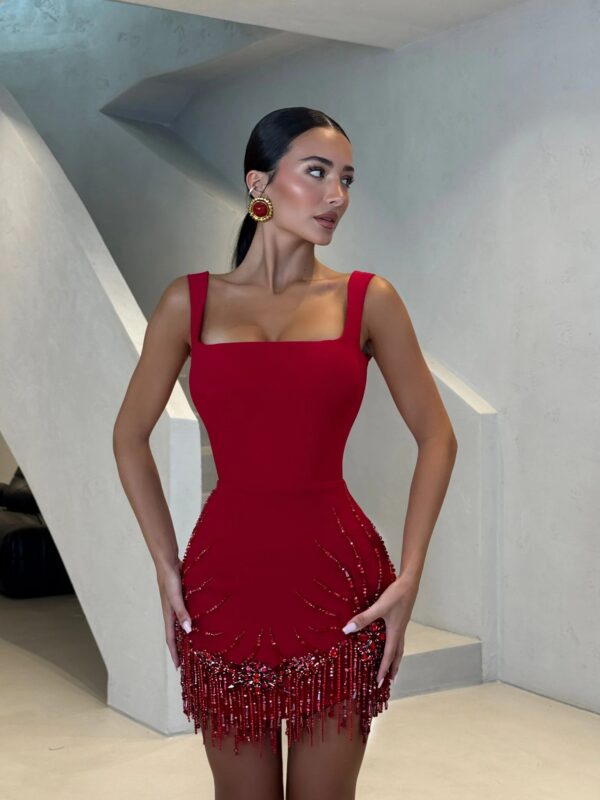 Roche mini cu franjuri din mărgele