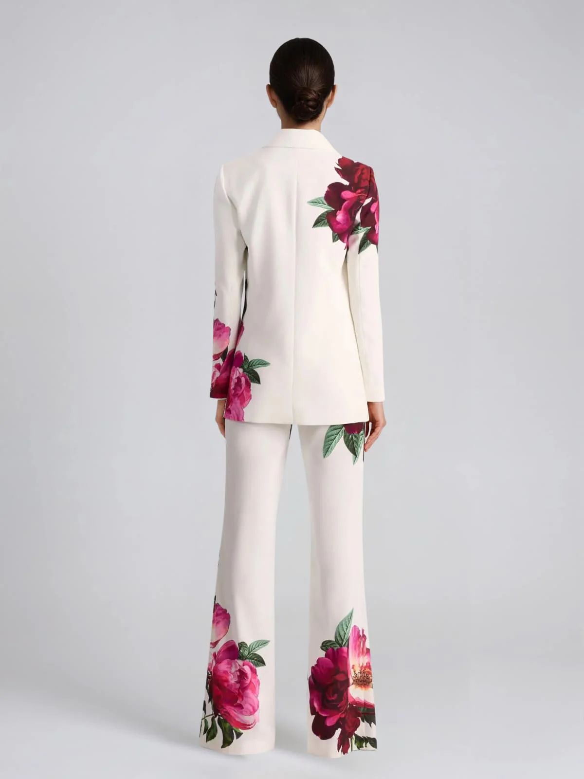 Costum elegant cu imprimeu floral - imagine 4