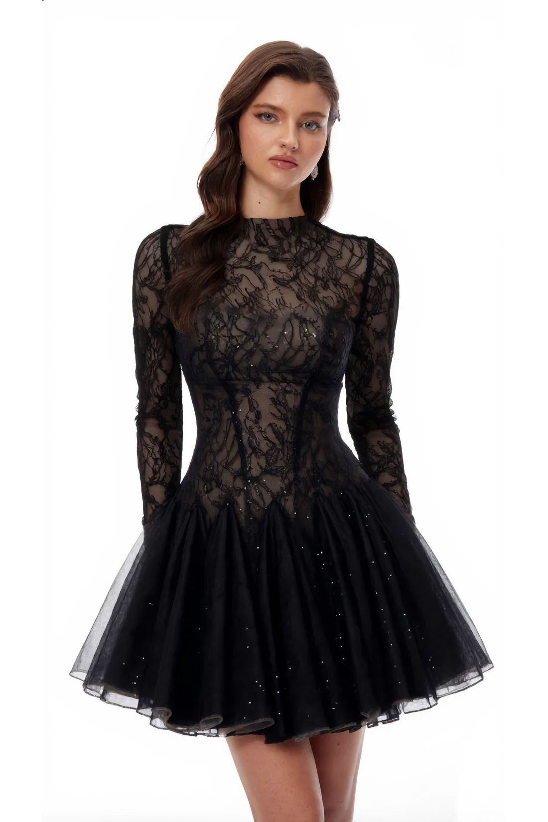 Rochie mini de seara din dantela - imagine 2