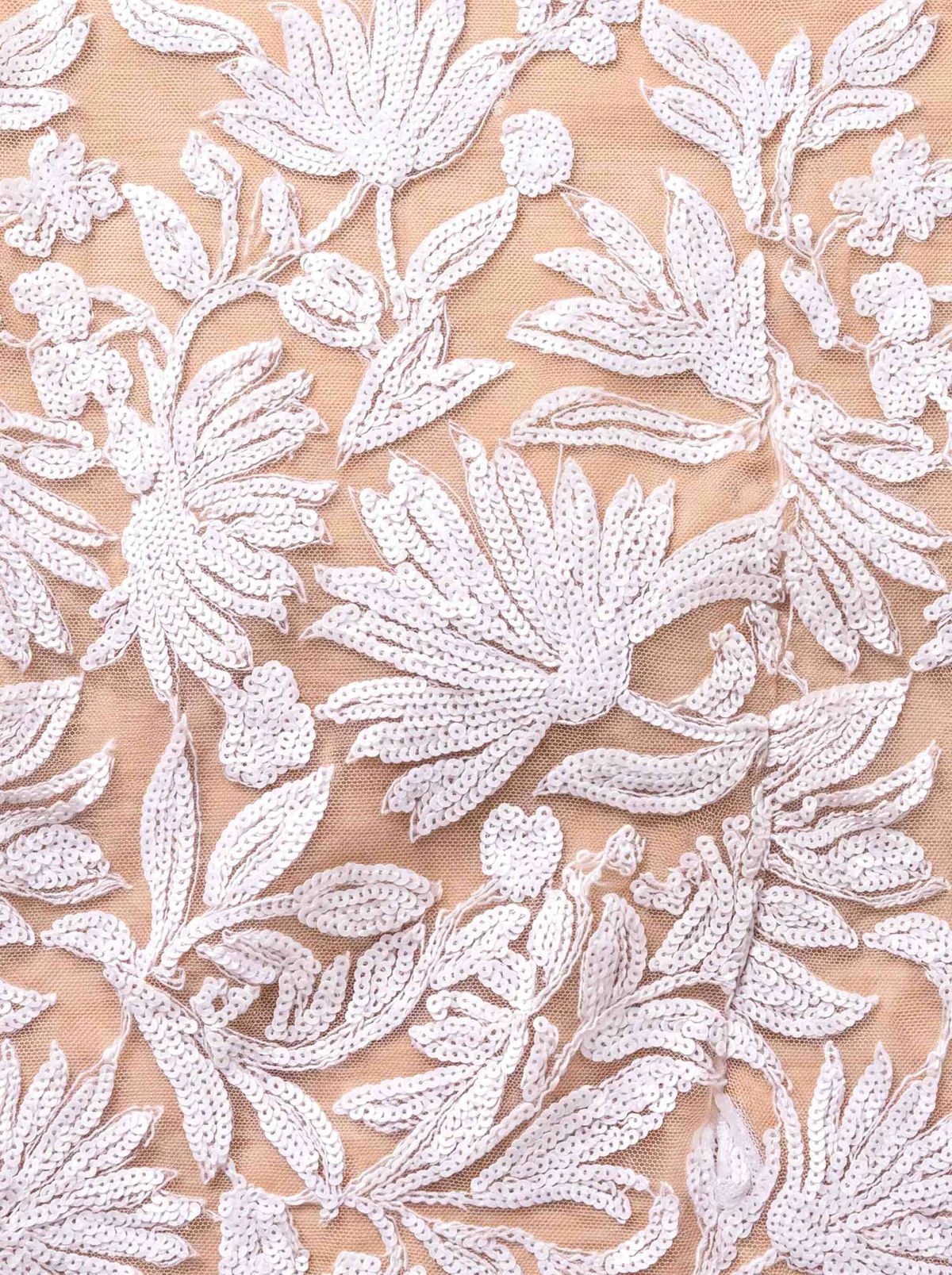 Rochie mini elegantă cu broderie florală albă - imagine 3