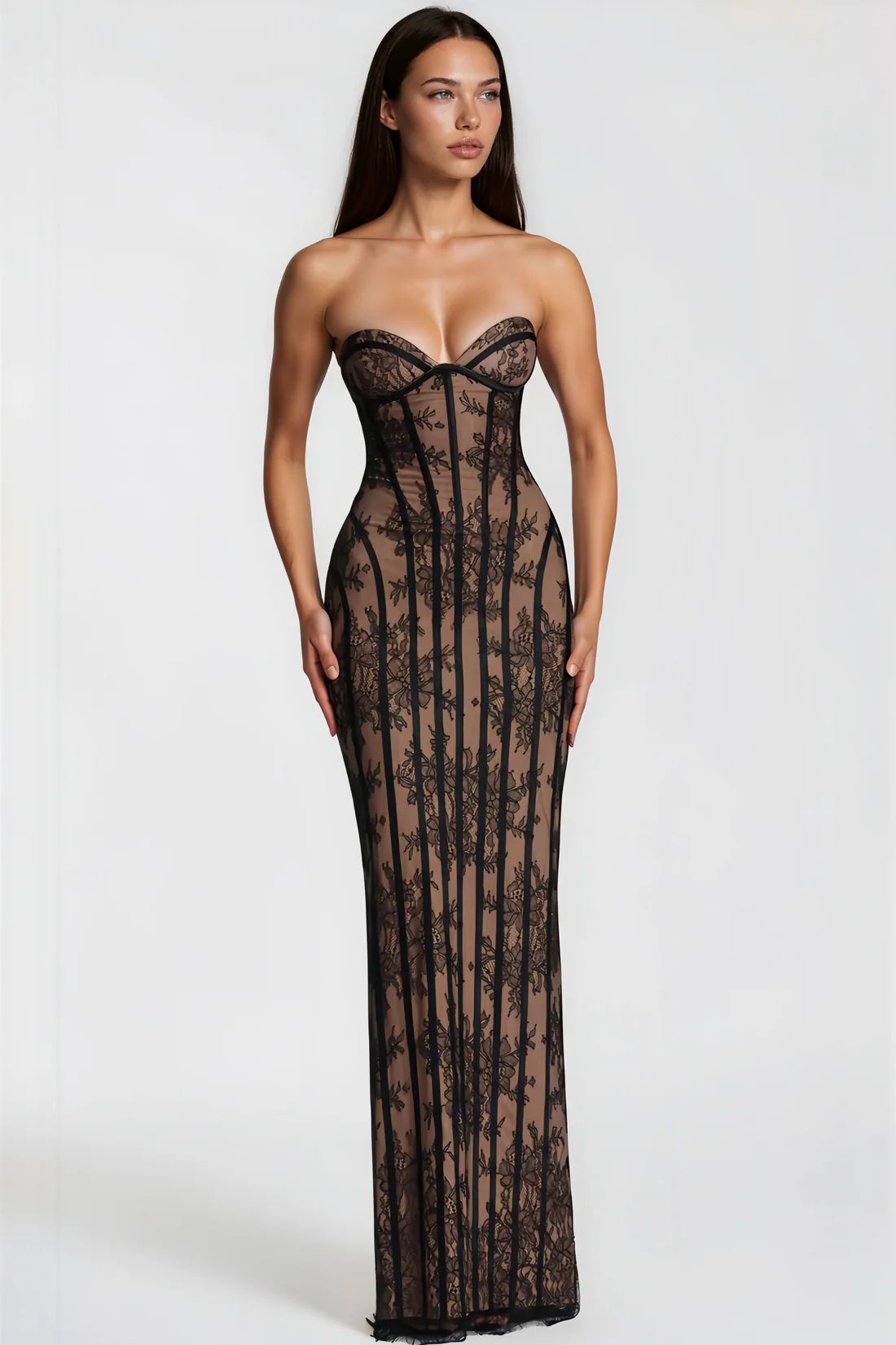 Rochie lunga tip corset - imagine 2