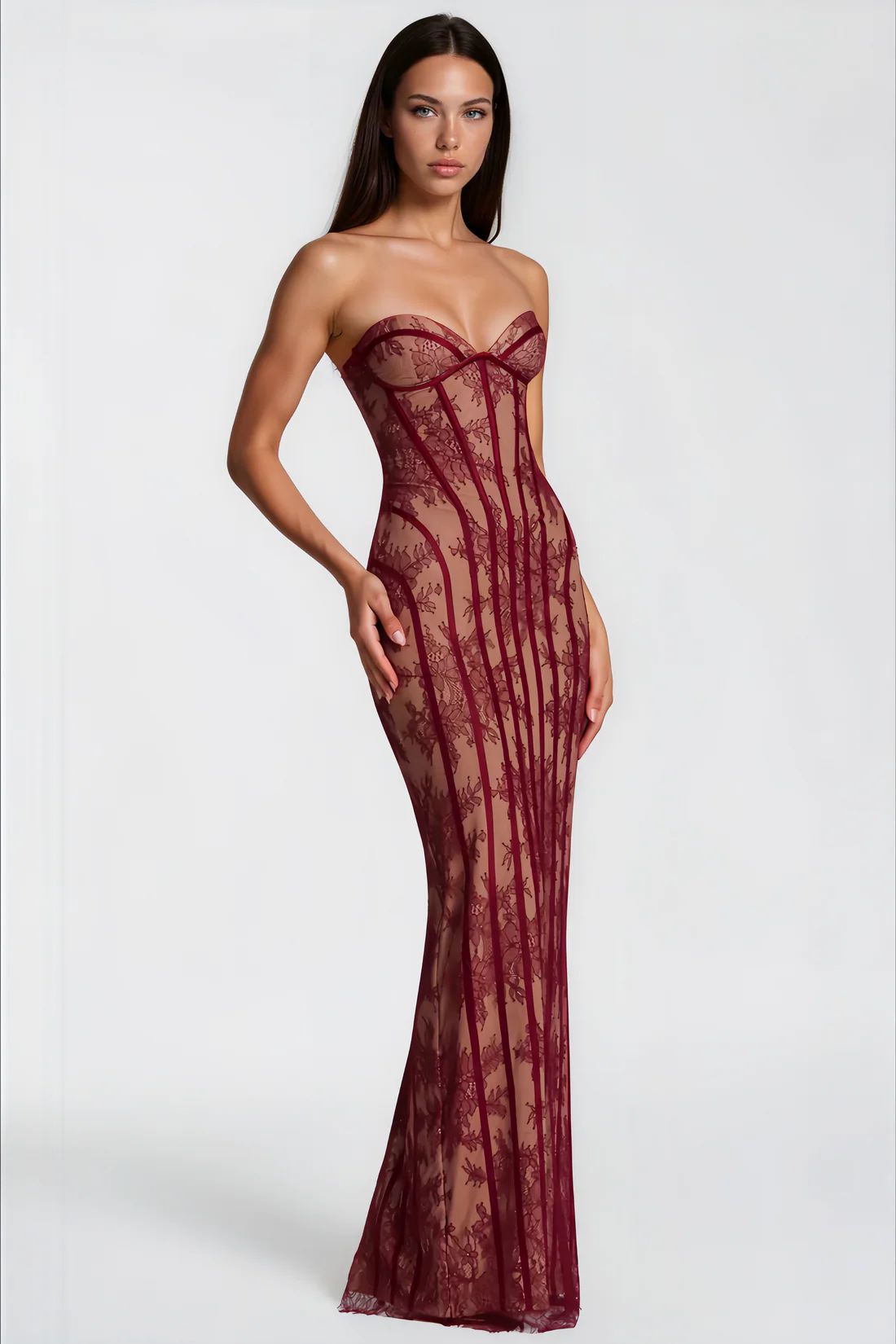Rochie lunga tip corset - imagine 7