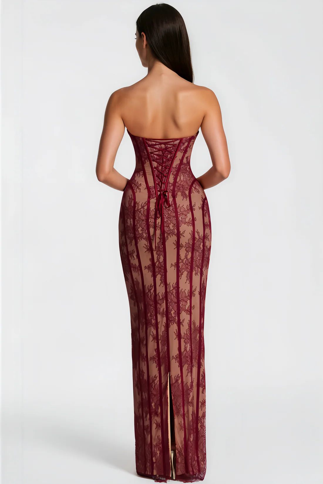 Rochie lunga tip corset - imagine 8