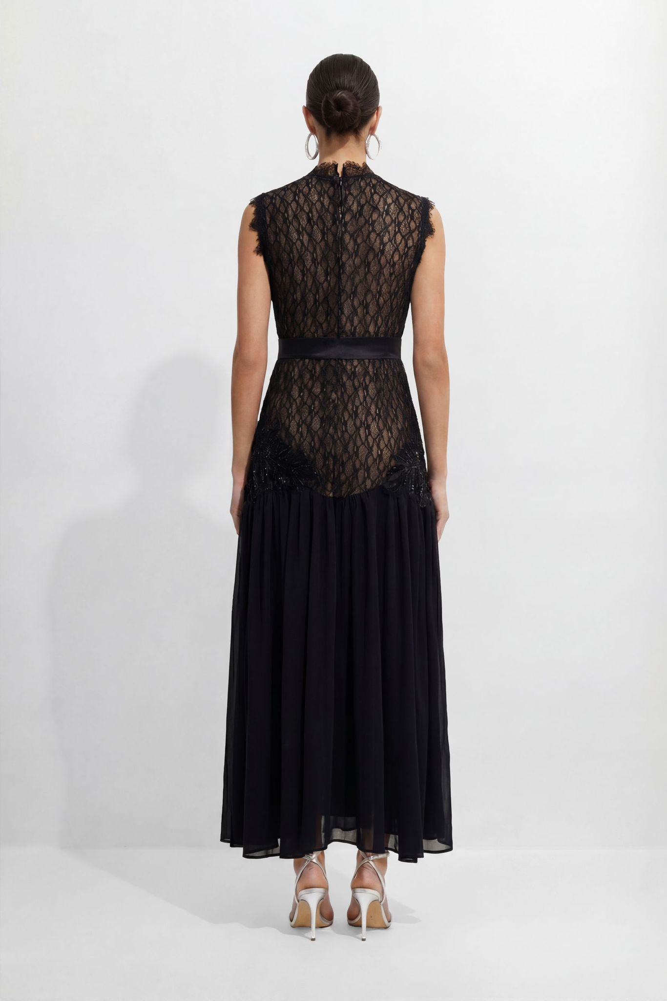 Rochie lungă din satin - imagine 5