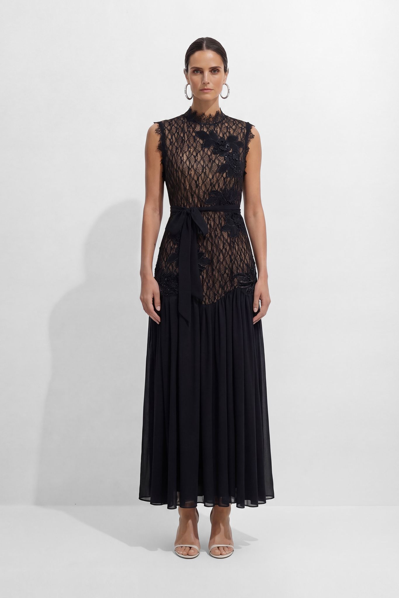 Rochie lungă din satin