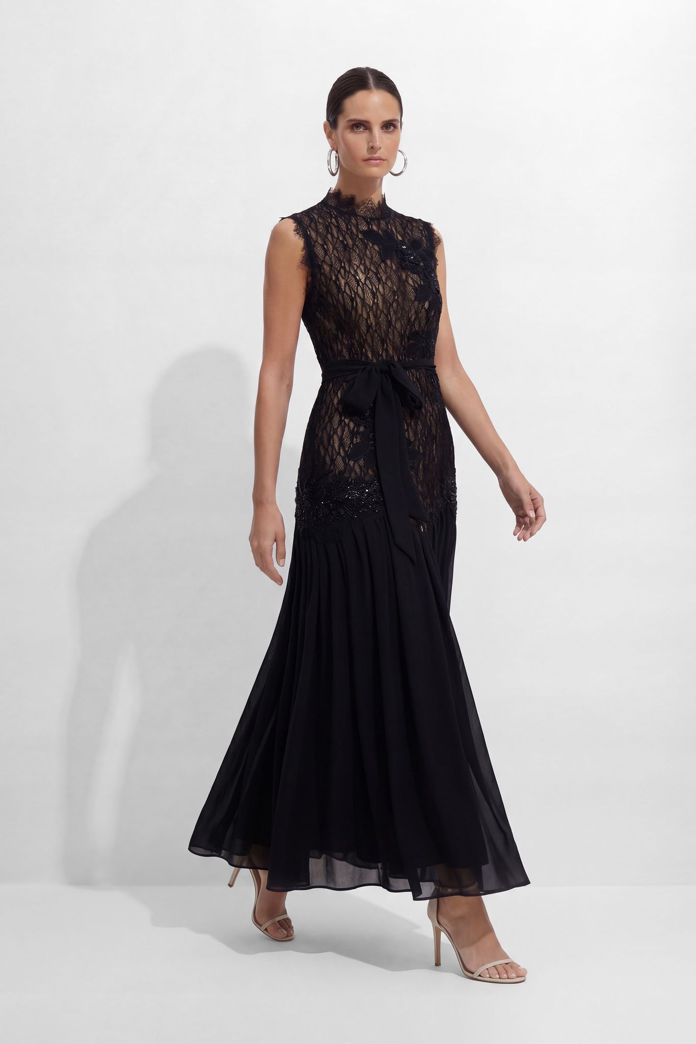 Rochie lungă din satin - imagine 4