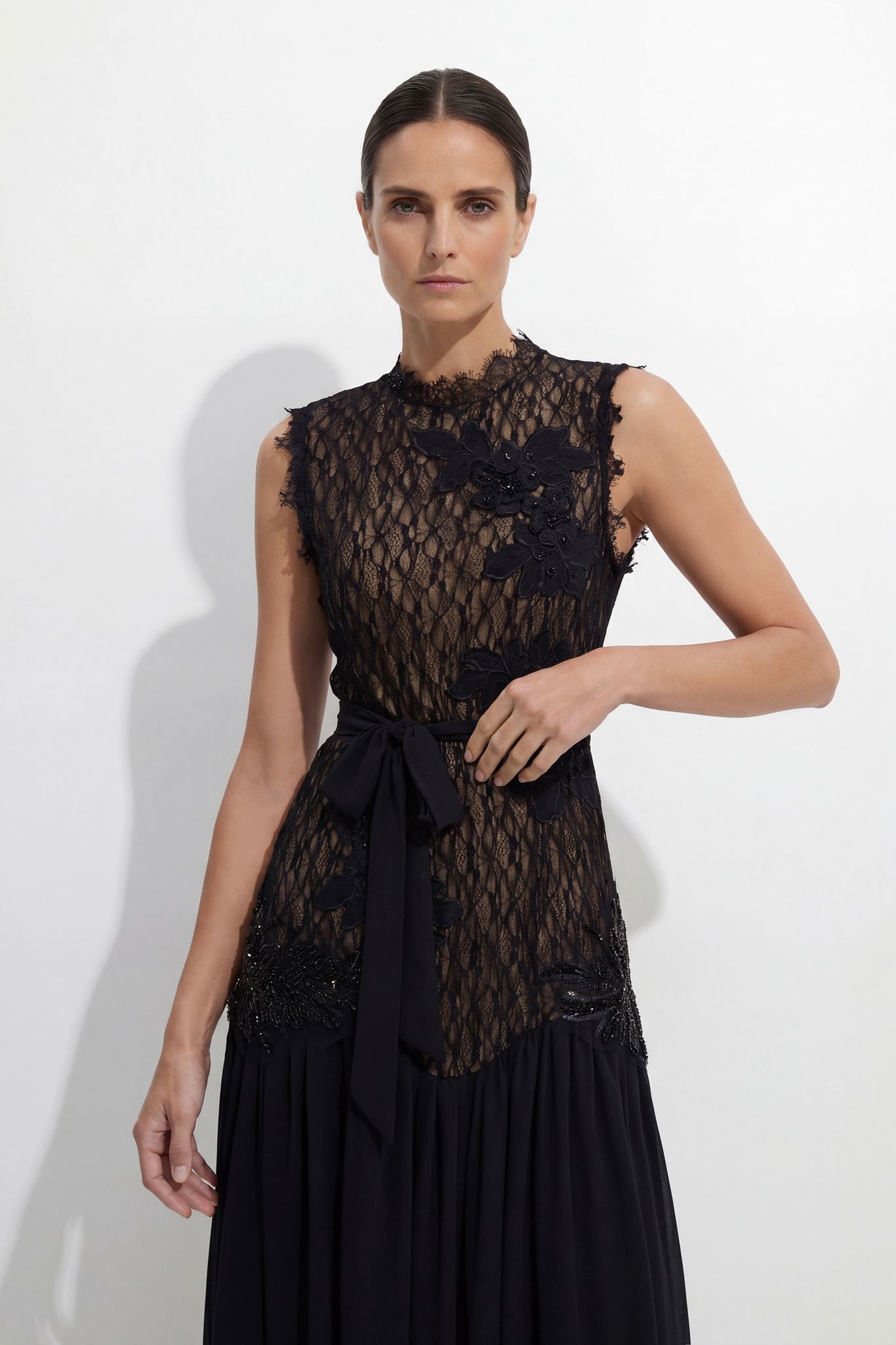 Rochie lungă din satin - imagine 3